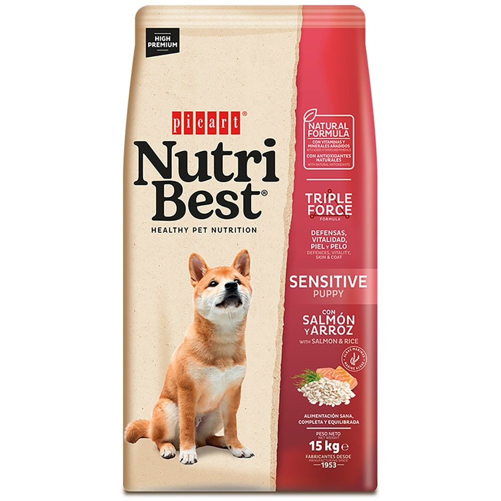 NUTRIBEST PUPPY SENSITIVE SALMAO E ARROZ 15KG