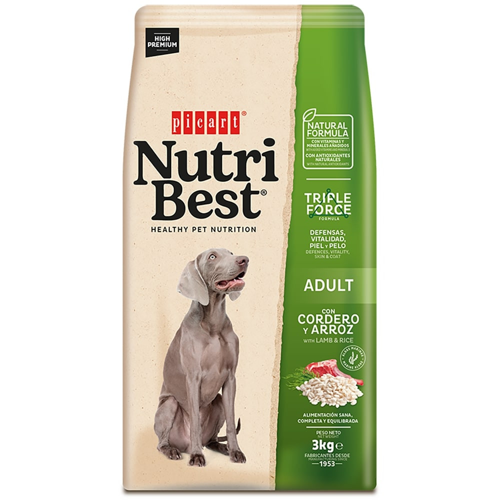 NUTRIBEST ADULTO CORDEIRO&ARROZ 3KG