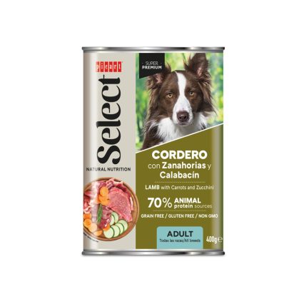 SELECT WET CORDEIRO 400G - Alimento em patê para cão adulto