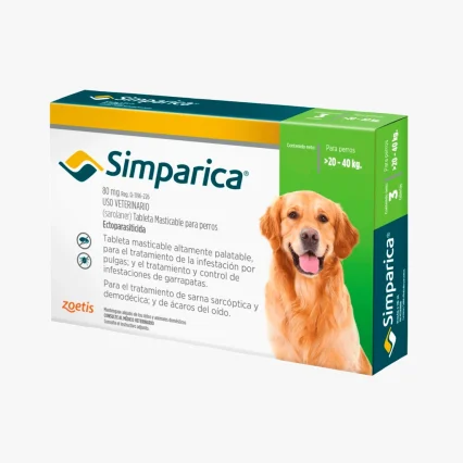 SIMPARICA CAES 80MG 20-40KG (1UNI)
