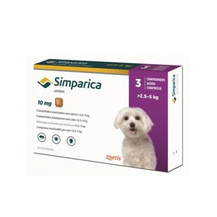 SIMPARICA CAES 10MG 2.4-5KG (1UNI)