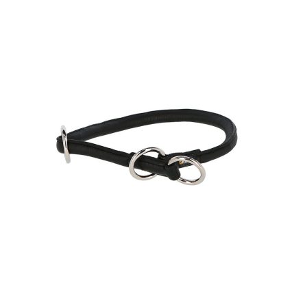 COLEIRA DE COURO ROMA 45CM/8MM PRETO