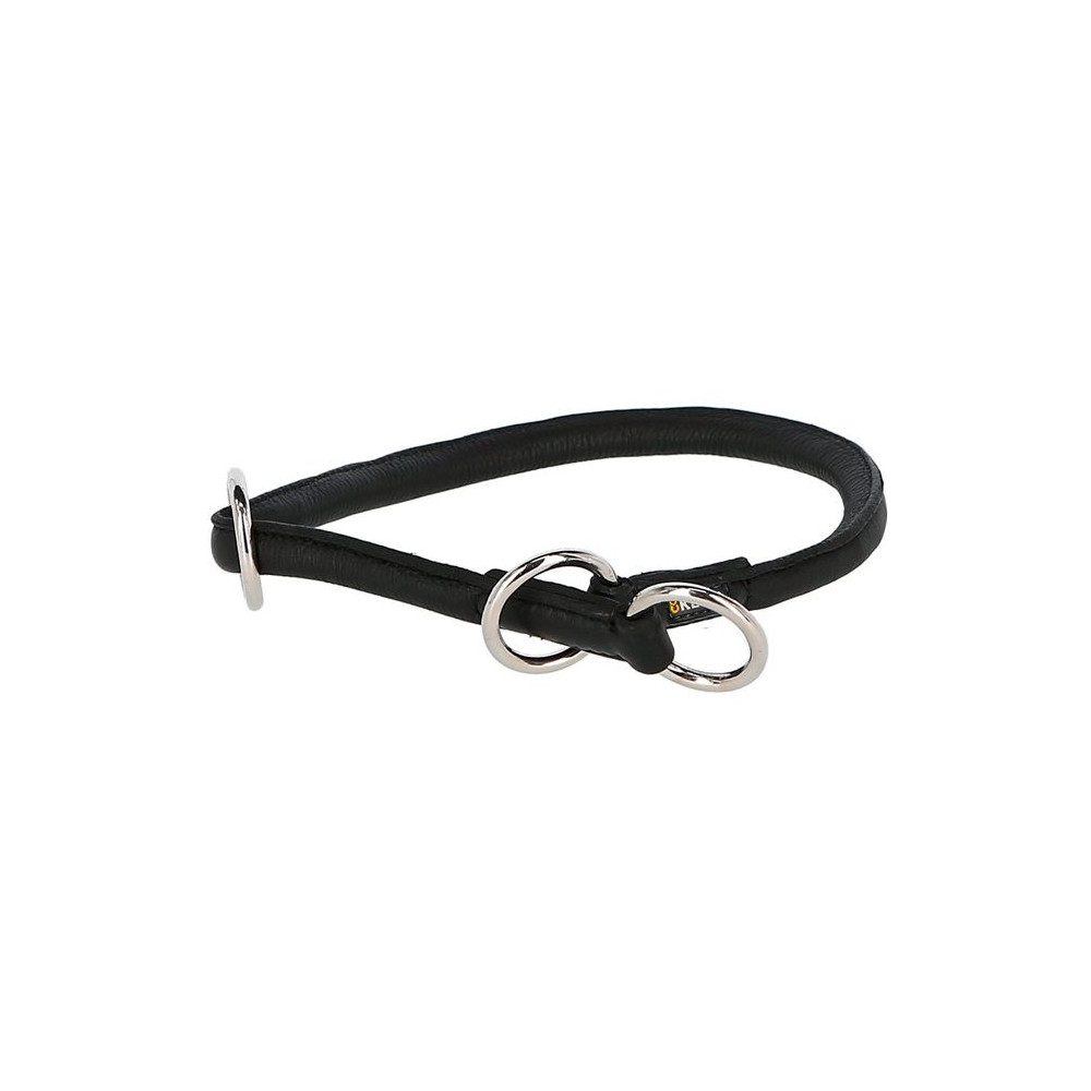 COLEIRA DE COURO ROMA 45CM/8MM PRETO