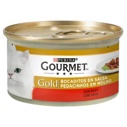 GOURMET GOLD PED. C/ CARNE DE VACA 85GR