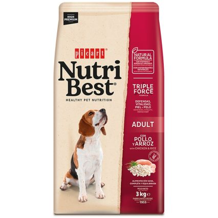 NUTRIBEST ADULTO PREMIUM 3KG- Frango e arroz