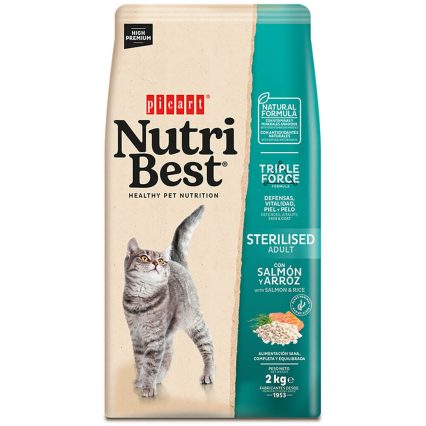 NUTRIBEST CAT STERILISED 2kg - Salmão e arroz