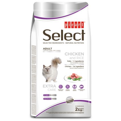 SELECT CAT ADULT 2KG- Ração seca para gato adulto - Frango e arroz