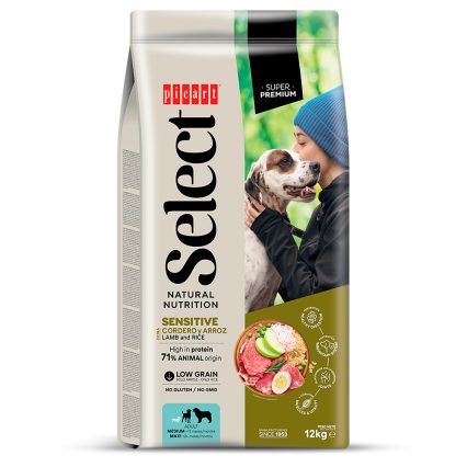 SELECT ADULT MEDIUM/MAXI SENSITIVE 12KG - Cordeiro e arroz