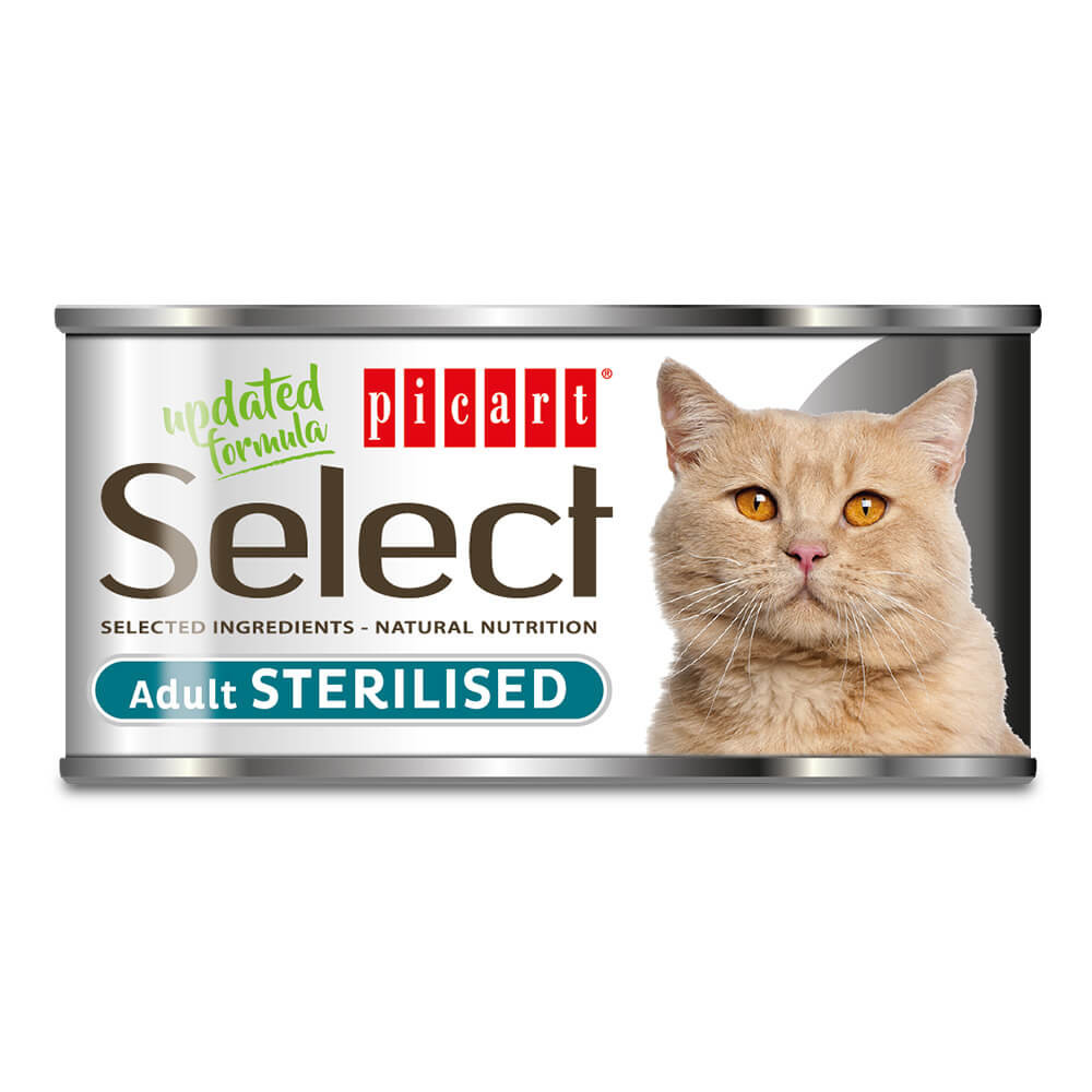 SELECT WET STERELISED 100G- Alimento em patê para gato esterilizado - Vaca