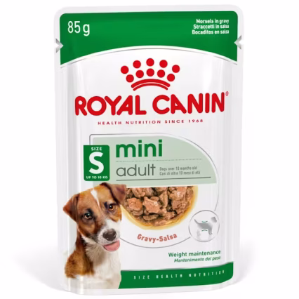 RACAO ROYAL CANIN MINI ADULTO PEDAÇOS EM MOLHO 1X85G